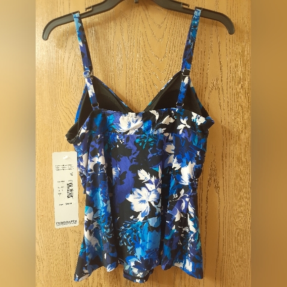 NWT Trimshaper tankini top size 12 - Picture 2 of 10